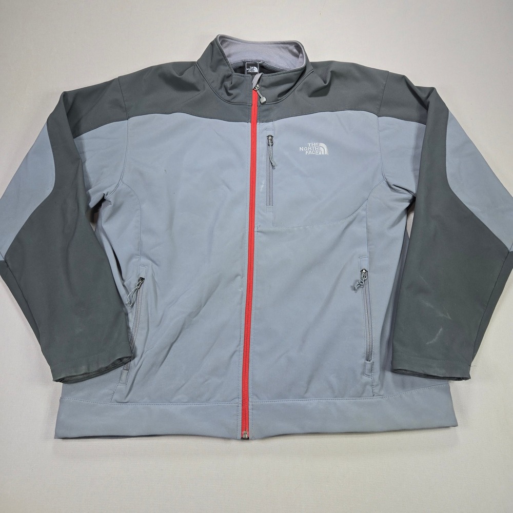 The North Face Apex Softshell Jacket Men's Gray‎ Full Zip Outdoor Full Zip
